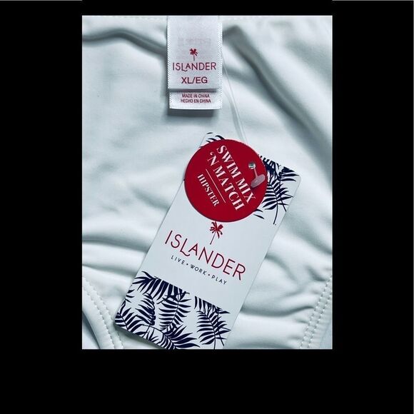 Islander Brand White bikini bottoms, Size XXL Hipster NWT - Picture 3 of 6